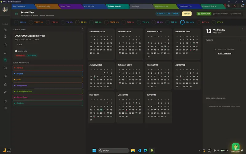 Night Calendar