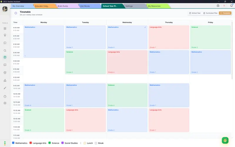 Timetable